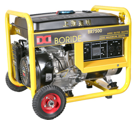單(dān)相6kW小型汽油發電機組(zǔ) BR7500(E) 單相6kW小型汽油(yóu)發電機組 BR7500(E)